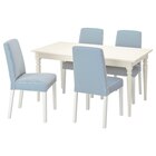Tisch und 4 Stühle weiß/Rommele dunkelblau/weiß Angebote von INGATORP / BERGMUND bei IKEA Plauen für 678,96 €