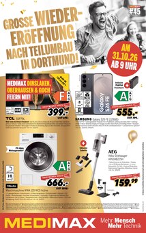 Waschmaschine im MEDIMAX Prospekt "GROSSE WIEDERERÖFFNUNG NACH TEILUMBAU IN DORTMUND" mit 8 Seiten (Dinslaken)