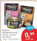 Katzennahrung Angebote von Miamor bei budni Seevetal für 0,89 €