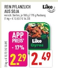 REIN PFLANZLICH AUS SOJA im Angebot bei Marktkauf in Herne REIN PFLANZLICH AUS SOJA Angebote von Like bei Marktkauf Herne für 2,29 €