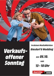 MediaMarkt Saturn Prospekt für Berlin: "Verkaufsoffener Sonntag", 1 Seite, 05.10.2025 - 05.10.2025