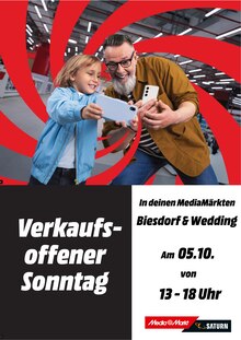 MediaMarkt Saturn Prospekt "Verkaufsoffener Sonntag" mit  Seite (Berlin)