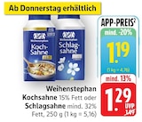 Kochsahne Angebote von Weihenstephan bei EDEKA Ravensburg für 1,19 €