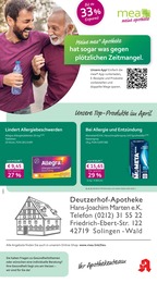 mea - meine apotheke Prospekt für Solingen mit 4 Seiten mea - meine apotheke Prospekt für Solingen: "Unsere April-Angebote", 4 Seiten, 01.04.2026 - 30.04.2026