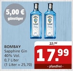 Sapphire Gin 40% Vol. im Angebot bei Getränke Quelle WVG in Lutherstadt Wittenberg Sapphire Gin 40% Vol. Angebote von Bombay bei Getränke Quelle WVG Lutherstadt Wittenberg für 17,99 €