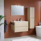 Ensemble meuble + vasque + miroir led frame 80 cm en promo chez Brico Dépôt Clermont-Ferrand à 169,00 €