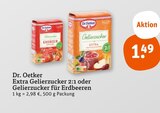 Extra Gelierzucker 2:1 oder Gelierzucker für Erdbeeren Angebote von Dr. Oetker bei tegut Fulda für 1,49 €