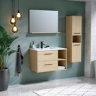 Ensemble meuble l. 80 cm + vasque + miroir "arty" dans le catalogue Brico Dépôt
