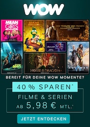 Aktueller WOW Prospekt, "Filme und Serien ab 5,98€ mtl.", mit Angeboten der Woche, gültig von 01.07.2024 bis 01.07.2024