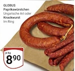 GLOBUS Waghäusel - Paprikawürstchen Ungarische Art Angebot im Prospekt Paprikawürstchen Ungarische Art bei GLOBUS im Waghäusel Prospekt für 8,90 €