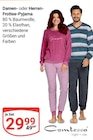 Damen- oder Herren- Frottee-Pyjama bei GLOBUS im Mannheim Prospekt für 29,99 €