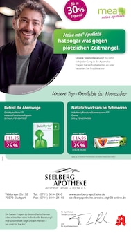 Aktueller mea - meine apotheke Prospekt "Unsere November-Angebote" Seite 1 von 4 Seiten für Stuttgart