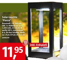 Solar-Leuchte 'Piazza' bei BAUHAUS in Bremerhaven Solar-Leuchte 'Piazza' im Angebot bei BAUHAUS Bremerhaven für 11,95 €
