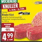 Rinderfilet im Angebot bei EDEKA in Lippstadt Rinderfilet Angebote von JUNGRINDENFLEISCH bei EDEKA Lippstadt für 4,99 €
