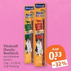 Hunde-Beefstick im Angebot bei tegut in Würzburg Hunde-Beefstick Angebote von Vitakraft bei tegut Würzburg für 0,33 €