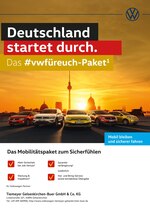 Volkswagen Prospekt für Gelsenkirchen mit 2 Seiten Volkswagen Prospekt für Gelsenkirchen: "Deutschland startet durch. Das #vwfüreuch-Paket", 2 Seiten, 29.05.2020 - 25.06.2020