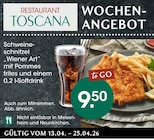 Schweineschnitzel Wiener Art mit Pommes frites und einem 0,2 l-Softdrink Angebote von Restaurant Toscana bei Möbel Martin Mannheim für 9,50 €