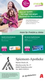 mea - meine apotheke Apotheken Prospekt der aktuellen Woche mit 4 Seiten, gültig von 01.10.2025 bis 31.10.2025, in Ottweiler und Umgebung Aktueller mea - meine apotheke Apotheken Prospekt in Ottweiler und Umgebung, "Unsere Oktober-Angebote" mit 4 Seiten, 01.10.2025 - 31.10.2025