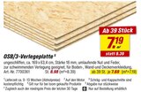Aktuelles OSB/3-Verlegeplatte Angebot bei toom Baumarkt in Düsseldorf ab 7,69 €