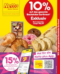 Netto Marken-Discount Prospekt "10% auf das gesamte Backstube-Sortiment", 2 Seiten, 19.08.2026 - 19.08.2026 Aktueller Netto Marken-Discount Prospekt, "10% auf das gesamte Backstube-Sortiment", mit Angeboten der Woche, gültig von 19.08.2026 bis 19.08.2026