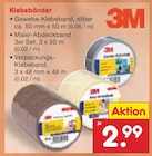 Gewebe-Klebeband oder Maler-Abdeckband oder Verpackungs-Klebeband Angebote von 3M bei Netto Marken-Discount Köln für 2,99 €