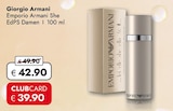 Aktuelle Eau De Parfum Angebote bei Travel FREE in Chemnitz Aktuelles Emporio Armani She EdPS Damen Angebot bei Travel FREE in Chemnitz ab 39,90 €