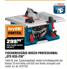 Tischkreissäge Professional „GTS 635-216“ Angebote von Bosch bei OBI Buchholz für 339,99 €