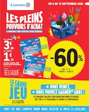 Catalogue E.Leclerc à Fagnières cette semaine, valable du 08/09/2026 au 19/09/2026 Prospectus E.Leclerc à Fagnières, "LES PLEINS POUVOIRS D'ACHAT", 40 pages de promos valables du 08/09/2026 au 19/09/2026