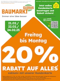 Prospectus Globus-Baumarkt à Schœneck: "GLOBUS BAUMARKT Immer eine Idee besser", 5} pages, 17/02/2025 - 24/02/2025