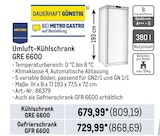 Umluft-Kühlschrank GRE 6600 Angebote von METRO bei Metro Mainz für 809,19 €