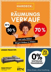 Weinglas im HARDECK Prospekt in Langenfeld Aktueller HARDECK Prospekt mit Weinglas, "RÄUMUNGSVERKAUF", Seite 1