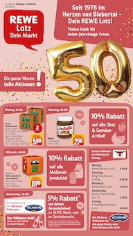 Aktueller REWE Prospekt "Dein Markt" für Biebertal Aktueller REWE Prospekt für Biebertal mit Seiten