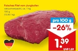 Aktuelle Rindfleisch Angebote bei Netto Marken-Discount in Fürth Aktuelles Falsches Filet vom Jungbullen Angebot bei Netto Marken-Discount in Fürth ab 1,39 €