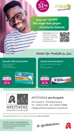 mea - meine apotheke Apotheken Prospekt der aktuellen Woche mit 4 Seiten, gültig von 01.06.2026 bis 30.06.2026, in Fürstenwalde und Umgebung Aktueller mea - meine apotheke Apotheken Prospekt in Fürstenwalde und Umgebung, "Unsere Juni-Angebote" mit 4 Seiten, 01.06.2026 - 30.06.2026
