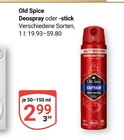 Deospray oder -stick im Angebot bei GLOBUS in Gera Deospray oder -stick Angebote von Old Spice bei GLOBUS Gera für 2,99 €