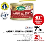 Hyper U Combourg - Promo Langue de boeuf Promo Langue de boeuf à 2,33 € dans le catalogue Hyper U à Combourg