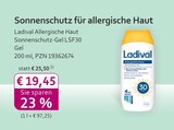 Allergische Haut Sonnenschutz-Gel LSF30 bei mea - meine apotheke im Prospekt "" für 19,45 €