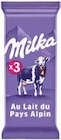 2 achetés = le 3ème offert sur la gamme de tablettes de chocolat et de barres chocolatées milka - MILKA en promo chez Supermarchés Match Lens