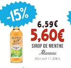 Sirop de Menthe - Meneau en promo chez Naturalia Sirop de Menthe - Meneau dans le catalogue Naturalia