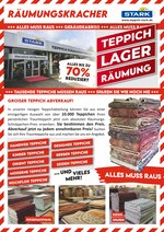 Teppich Stark Prospekt für Quickborn mit 2 Seiten Teppich Stark Prospekt für Quickborn: "RÄUMUNGSKRACHER", 2 Seiten, 07.06.2021 - 20.06.2021
