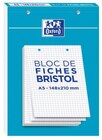 Oxford - Pack de 30 Fiches Bristol - A5 - petits carreaux - perforées - blanc - Oxford dans le catalogue Bureau Vallée