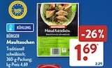 Maultaschen von BÜRGER im aktuellen ALDI SÜD Prospekt für 1,69 €