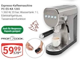 Espresso-Kaffeemaschine PC-ES-KA 1265 von Profi Cook für 59,99 € bei GLOBUS im Angebot Espresso-Kaffeemaschine PC-ES-KA 1265 von Profi Cook im aktuellen GLOBUS Prospekt