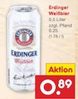 Weißbier im Angebot bei Netto Marken-Discount in Attendorn Weißbier Angebote von Erdinger bei Netto Marken-Discount Attendorn für 0,89 €