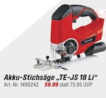 Akku-Stichsäge "TE-JS 18 Li" im toom Baumarkt Prospekt Akku-Stichsäge "TE-JS 18 Li" von Einhell im aktuellen toom Baumarkt Prospekt für 59,99 €