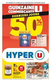 Promotion Alimentation dans le prospectus Hyper U, valable du 24/01/2023 au 05/02/2023 Promo Alimentation dans le catalogue Hyper U du moment à la page 1