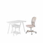 Schreibtisch+Aufbewahrungskombi und Drehstuhl weiß/beige im Angebot bei IKEA in Stade Schreibtisch+Aufbewahrungskombi und Drehstuhl weiß/beige Angebote von TROTTEN / FLINTAN bei IKEA Stade für 219,97 €