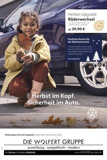 Volkswagen Bürgstadt Prospekt der aktuellen Woche, gültig von 01.09.2026 bis 31.12.2026 Aktueller Volkswagen Bürgstadt Prospekt "Herbst im Kopf. Sicherheit im Auto." mit 1 Seite