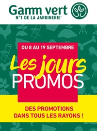 Catalogue Gamm Vert à Montayral, avec 6 pages Prospectus Gamm Vert à Montayral, "Les jours promos", 6 pages, 08/09/2021 - 19/09/2021