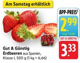 Erdbeeren Angebote von Gut & Günstig bei E center Schorndorf für 2,99 €